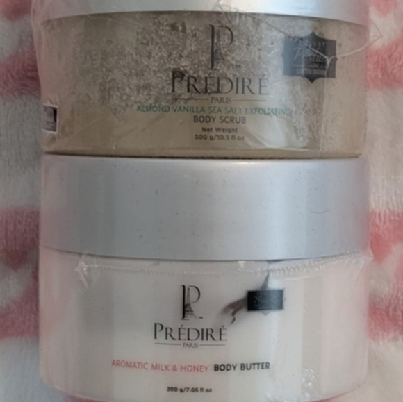 Predire Other - Milk & Honey Body Butter Almond Vanilla Sea Salt Scrub Predire Skincare Lot Set